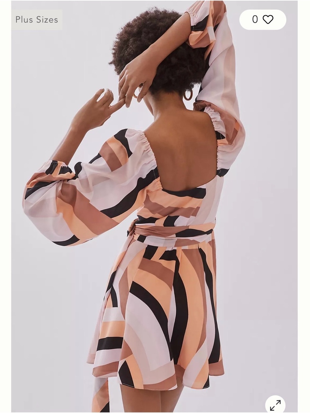 Anthropologie Geo Wrap Mini Dress - Picture 3 of 9